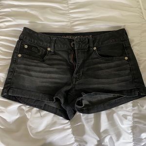 American Eagle Black denim shorts!